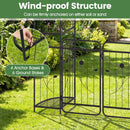 87 inch Tall Garden Arch with Gate Planter Shelves Climbing Trellises by LJGDeals
