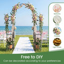 87 inch Tall Garden Arch with Gate Planter Shelves Climbing Trellises by LJGDeals