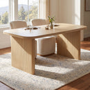 Natural Oak Veneer Dining Table