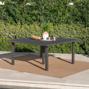 Outdoor Square Rattan Wicker Dining Table - Gray by HouseOfZazla