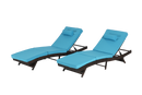 Outdoor Wicker Reclining Chair Set of 2