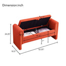 Modern Teddy Upholstered Large Bed End Bench With Arms And Storage by Unique Piece Furniture