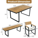 6-Piece Outdoor Dining Set with Acacia Wood by HouseOfZazla