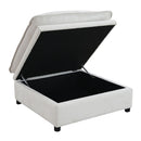 Marisa - Modular Ottoman With Storage - Beige Boucle