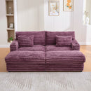 Oversized Double Chaise Lounge Sofa Bed With USB Ports And Cup Holders