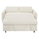 Pull-Out 2 Seat Modern Sleeper Sofa With 2 Throw Pillows And USB Ports by HouseOfZazla