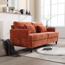 Mid Century Modern Fabric Loveseat Sofa, 2 Seat Upholstered Couch