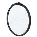 Round Hand Carved Rose Antique Mirror Frame, Wall Mirror For Live Space