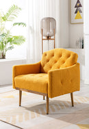Accent Chair, leisure single sofa with Rose Golden feet