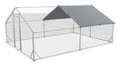 Large Metal Chicken Coop, Walk In Poultry Cage Hen Run House Rabbits Habitat Cage Spire Shaped Coop With Waterproof And Anti Ultraviolet Cover by HouseOfZazla
