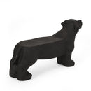 MGO Dog Bench - Outdoor Labrador Design, Matte Black