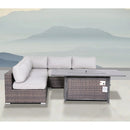 6 Piece Sectional Sofa Set With Cushions - Brown by HouseOfZazla