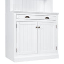 83.4"Tall Bookshelf with LED Lighting, Modern Bookcase with 2 Doors and 1 Drawer,Storage Bookcase with Open Shelves for Living Room,Home Office,White