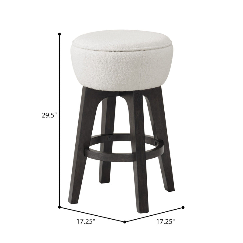 Backless Bar Stools With Soft Cushion (Set of 2) - Brown, photo 3 of 5