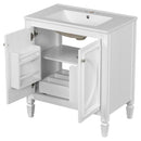 Double Sink Bathroom Vanity Set with Wall Mount Mirror Cabinet by HouseOfZazla