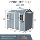 Resin Outdoor Storage Shed Waterproof Shed With Floor & Two Windows & Lockable Door, Tool Shed For Garden, Patio, Backyard by HouseOfZazla