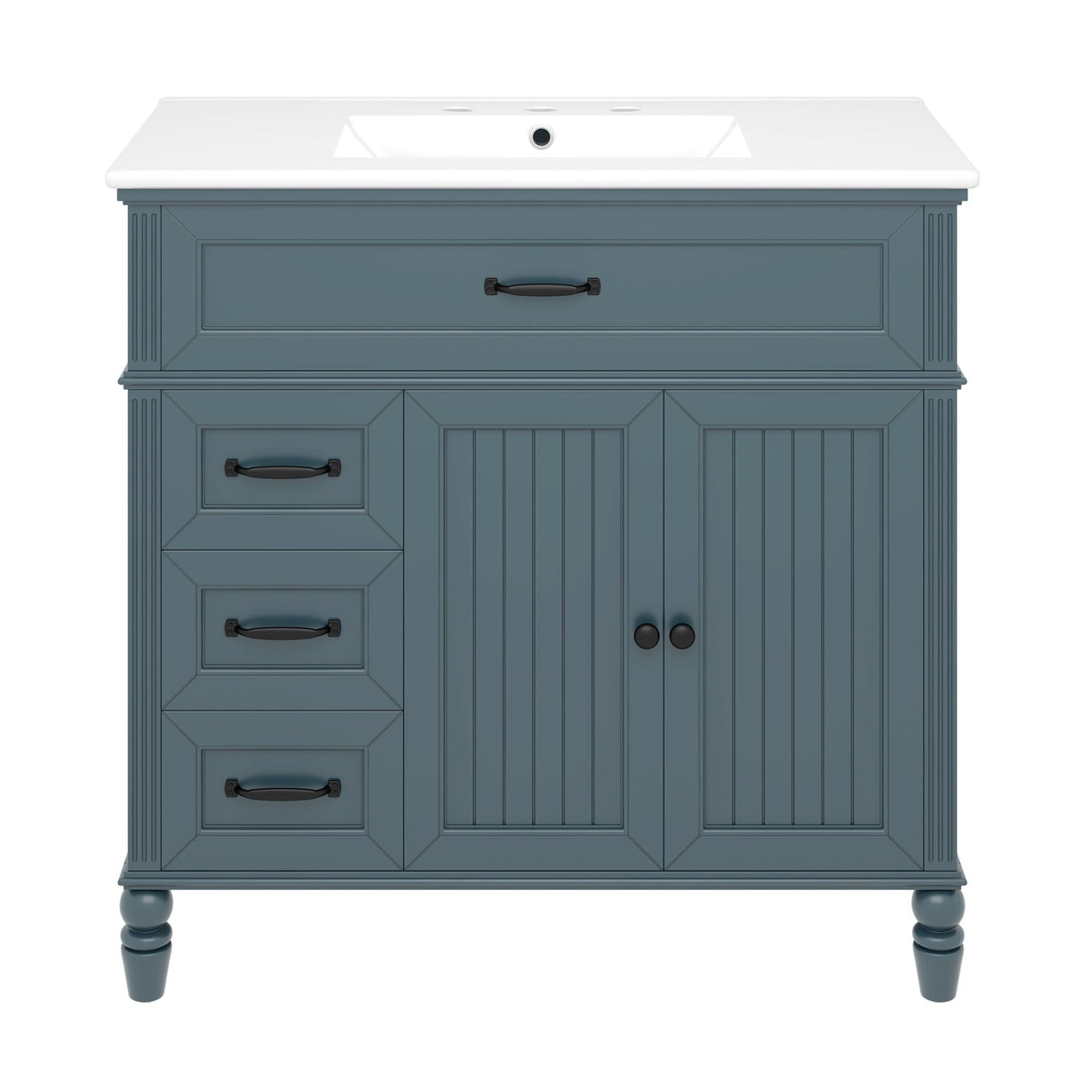 Bathroom Vanity With Sink, Freestanding Cabinet & Drawers, photo 2 of 40