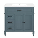 Bathroom Vanity With Sink, 2 Doors 2 Drawers, Freestanding Design by HouseOfZazla