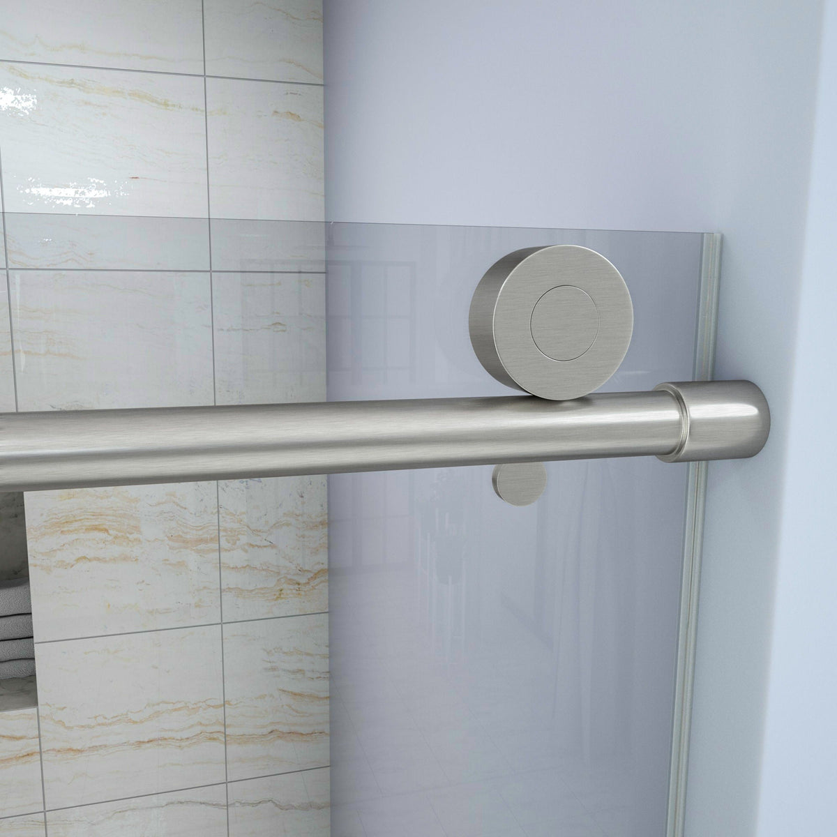 Single Sliding Bypass Shower Door Enclosure With Tempered Glass, photo 19 of 33