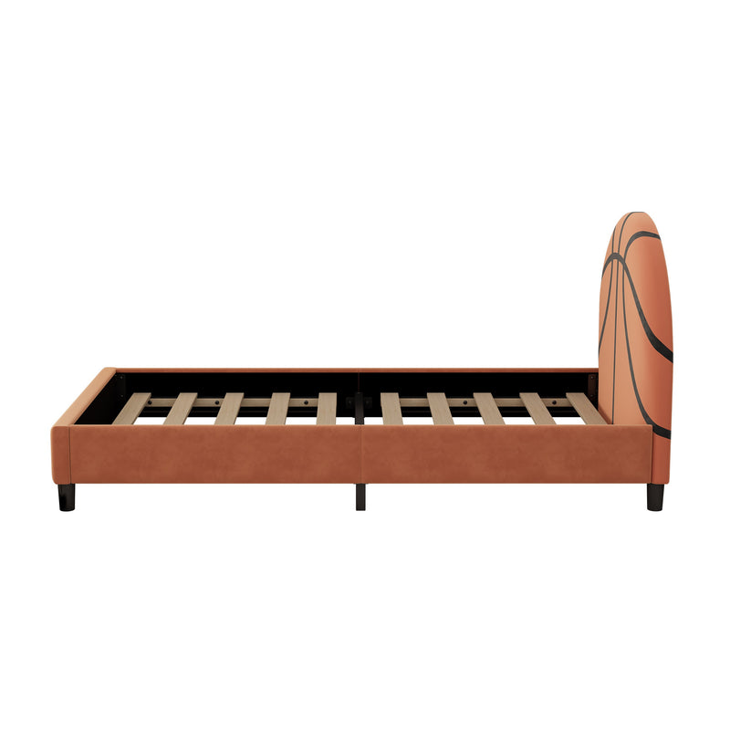 Walker Edison | Basketball Upholstered Twin Platform Bed