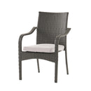 Outdoor PE Rattan Stacking Chair with Iron Frame and Cushions (Set of 4) by HouseOfZazla