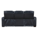 Ephron - Power Motion Sofa With Dropdown Table, Wireless Charging, Reading Light, Power Headrests & LED - Black by Unique Piece Furniture