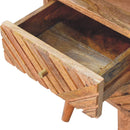 Lille - Mini Curved Nightstand - Oak by Unique Piece Furniture