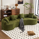4 Seater Sofa With Fabric, 30D, 60 Hardness Full Sponge, 4 Pillow For Living Room, Home Furniture Sleeper Sectional Sofa For Apartment by Unique Piece Furniture