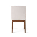 5 Piece Dining Set With Table And Upholstered Chairs - Light Beige / Walnut
