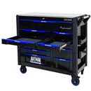 12 Layer Drawer Multi Purpose Tool Cart With Wheels And Iron Top - Black / Blue by HouseOfZazla