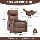 Brown Heat Massage Manual Recliner Chair