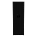Armoire Organiser, Two Shelves, Rod, Double Door Cabinet Armoire by Unique Piece Furniture