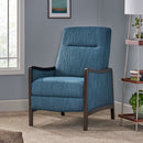 Drury Contemporary Fabric Upholstered Pushback Recliner