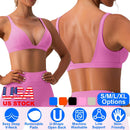 Women Deep V-Neck Sports Bras U-Shaped Back Sport Bras Padded StrappyÊCrop Open Back Low Impact Bras SexyÊFitnessÊTank Tops with Removable Pads for Gy