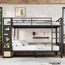 Queen Over Queen Size Metal Bunk Bed for Teens