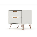 Rockefeller - Nightstand With 2 Drawers - Off White by HouseOfZazla