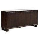 Edwyn - Server With Marble Top - Natural Marble Top & Espresso Finish by Unique Piece Furniture