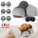 3 In 1 Neck Massager Pillow With Vibration Heating Therapy Airbag Stretching Memory Foam Fillings Ergonomic Cervical Massager With Portable Storage Ba