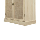 4 Door Storage Cabinet With 1 Drawer And 4 Adjustable Inner Shelves - Natural by HouseOfZazla