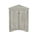 Triangle Bathroom Storage Cabinet With Adjustable Shelves, Freestanding Floor Cabinet For Home Kitchen