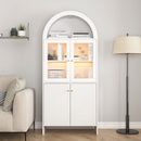 Modern Tech Inspired Dome Cabinet With LED Lighting by HouseOfZazla