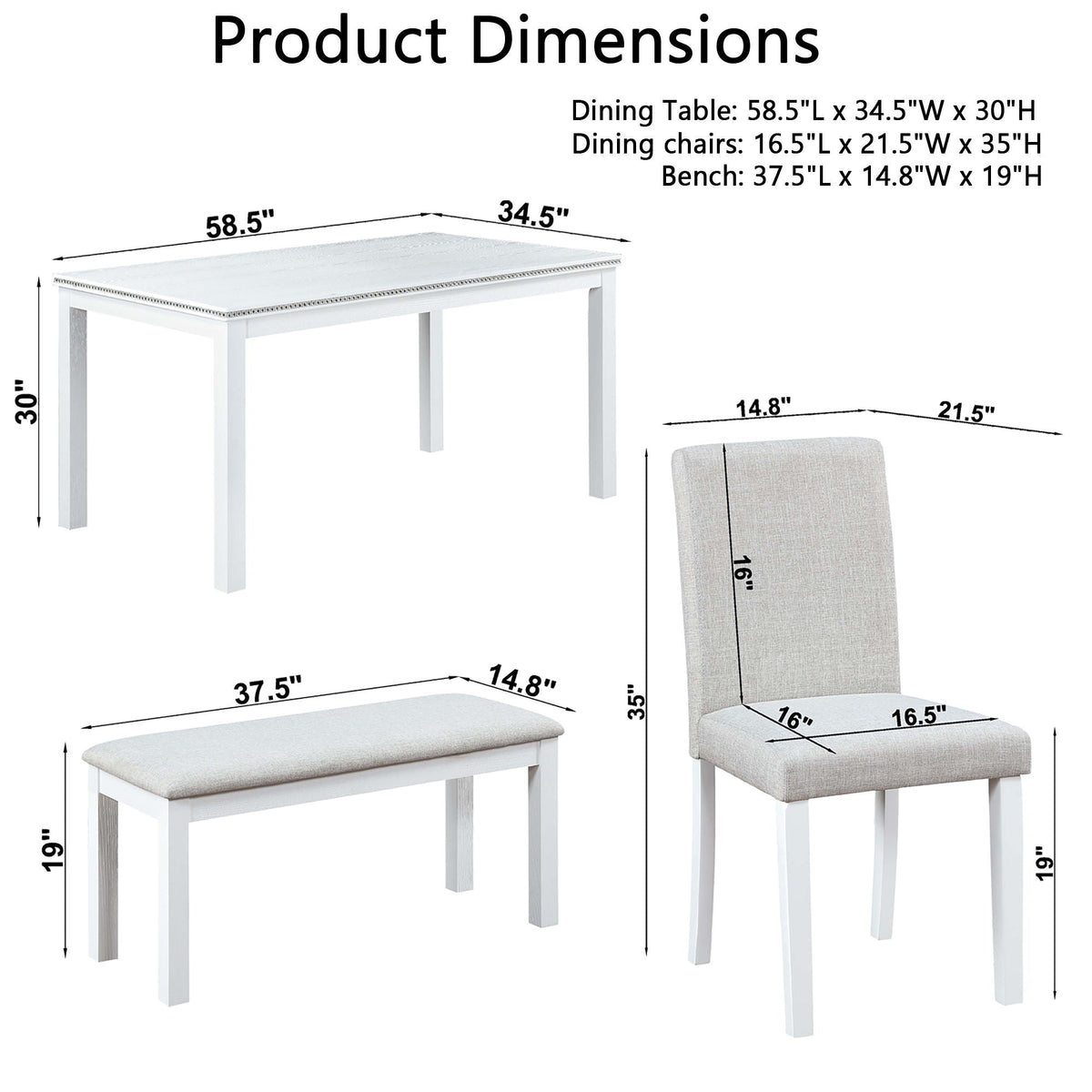 Dining Table Set With Crystal Decoration And Upholstered Chairs, photo 18 of 24