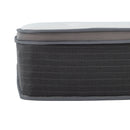 12'' Hybrid Mattress In A Box, Plush Gel Memory Foam Mattress Top With Pocket Coil Base - Gray / White - Queen by HouseOfZazla