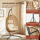 Set of 2 Egg Chairs with Stand - Patio Wicker Hanging Hammock Swing by HouseOfZazla
