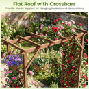 Garden Arbor with Planter Boxes 87in Tall Wooden Trellis by DirectDeals