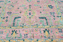 5x7 Pink LoomBloom Hand Knotted Transitional Patterned Oushak 100% Wool Oriental Area Rug