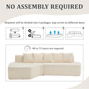 Compression Sectional Couch with Comfy Chaise