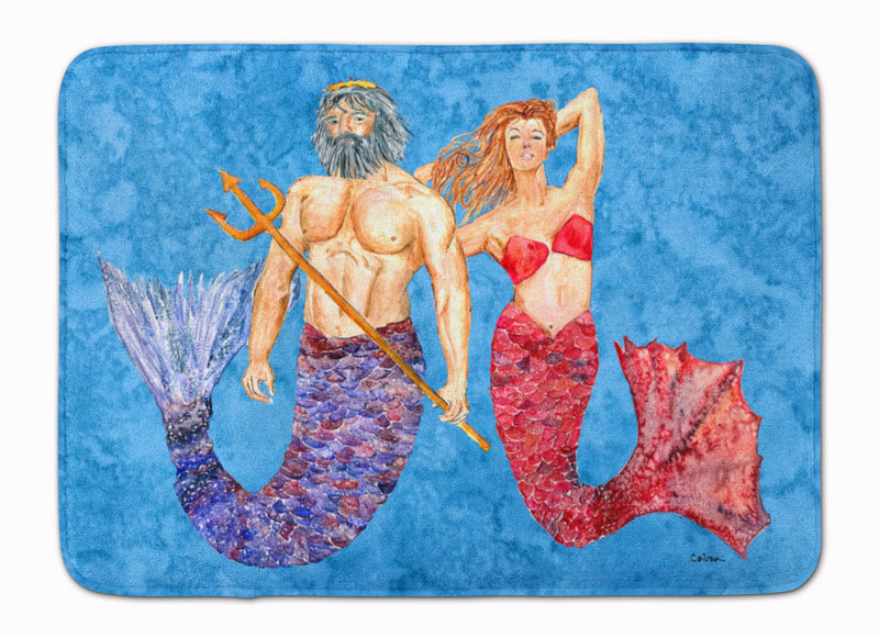 Mermaid and Merman Machine Washable Memory Foam Mat 8801RUG