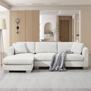 Modern Cloud Sectional Sofa L Shaped Luxury Couch Set With 2 Free Pillows 4 Seat With Oversized Chaise by HouseOfZazla