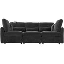 Modern Modular U-Shaped Sofa Bed With Movable Ottoman, USB Ports, Phone Holder by HouseOfZazla
